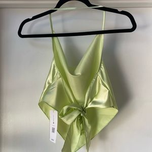 Silk Bandana halter crop top